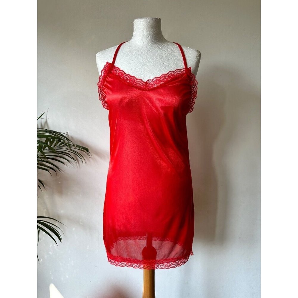 Red Sheer Nightie Size M 8 - 10 - Picture 1 of 4